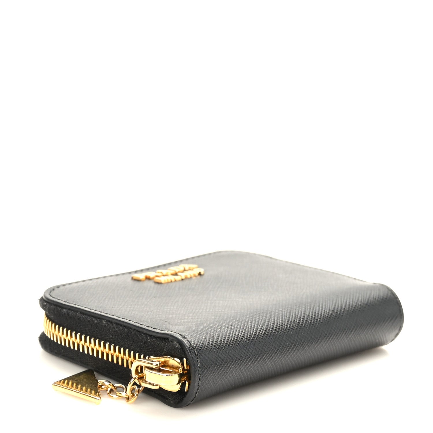 Prada Saffiano Metal Zip Coin Purse Black 5 of 8