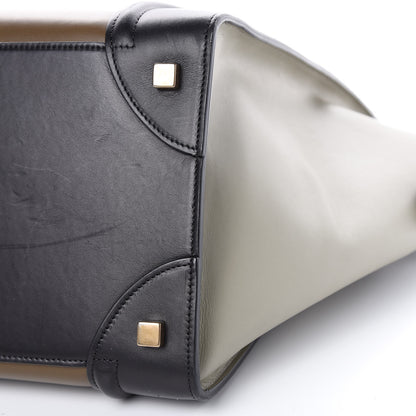 Celine Satin Calfskin Mini Tri-Color Luggage Dark Grey 11 of 11