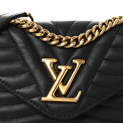 Louis Vuitton Calfskin New Wave Chain MM Black 7 of 10