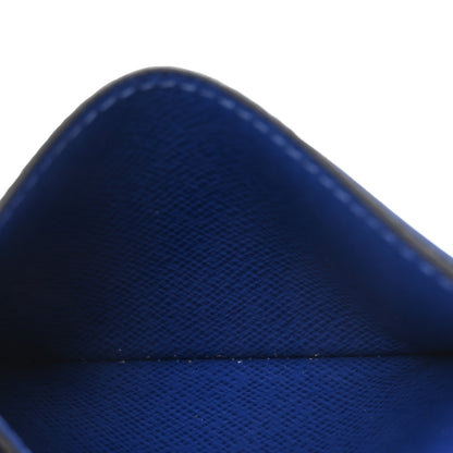 Louis Vuitton Monogram Macassar Double Card Holder Indigo Blue 6 of 8