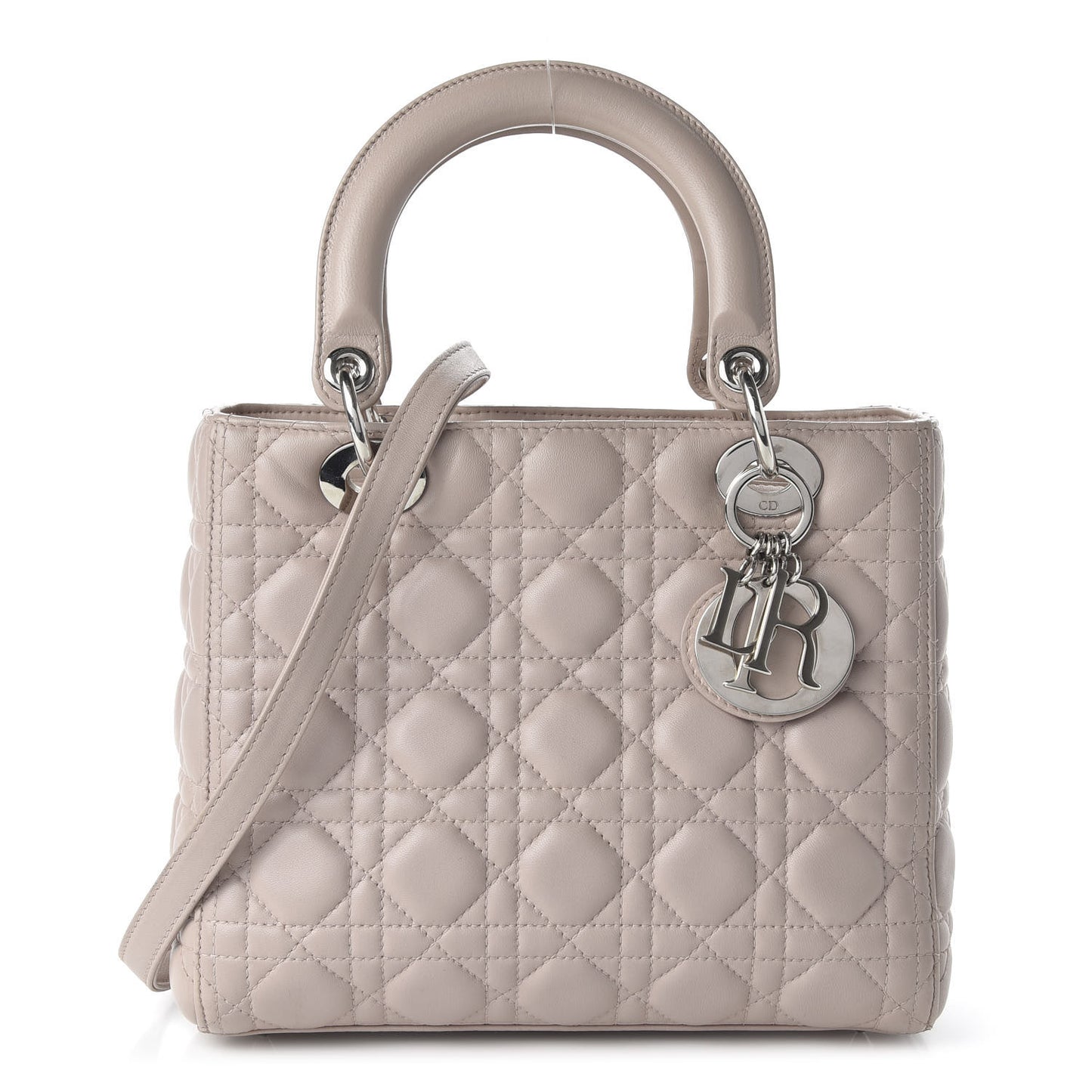 Lambskin Cannage Medium Lady Dior Light Pink