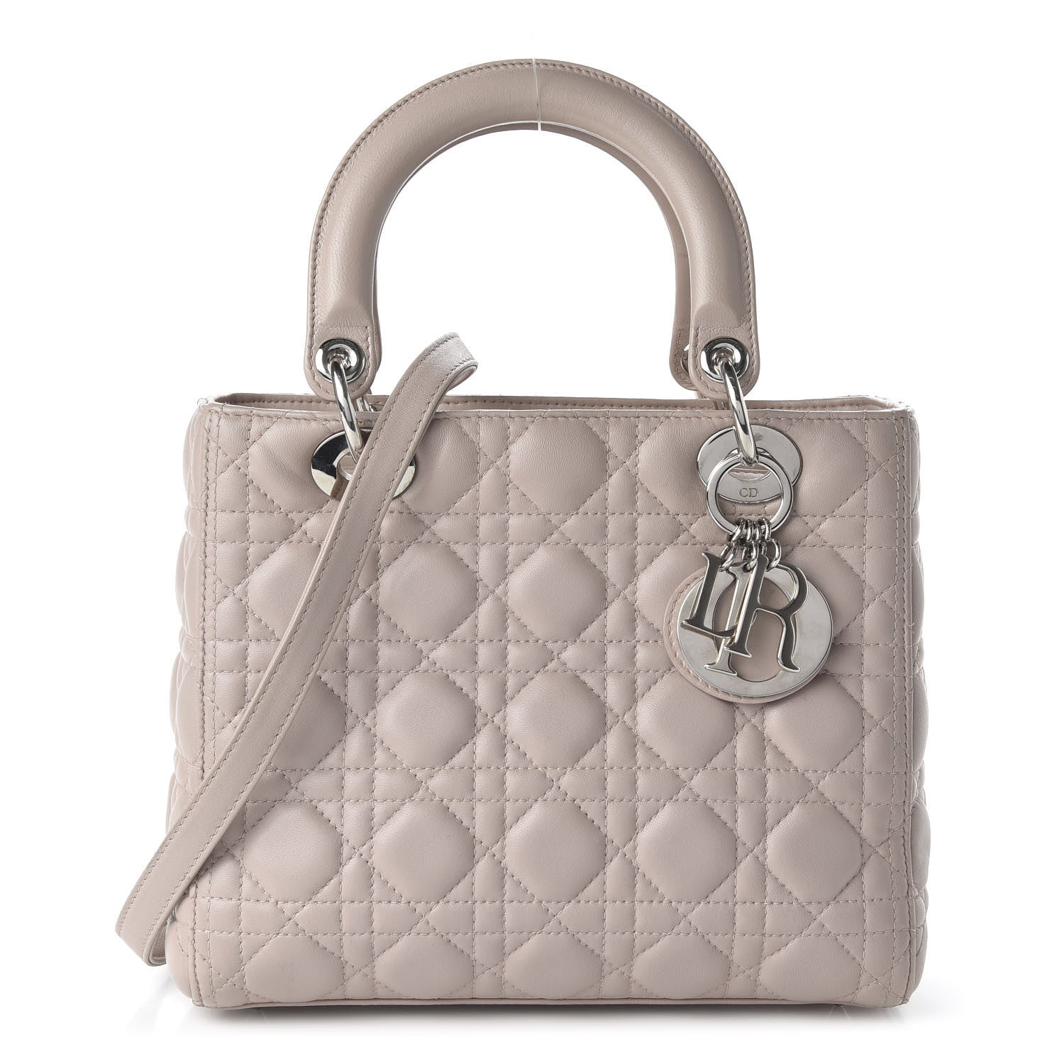 Christian Dior Lambskin Cannage Medium Lady Dior Light Pink 1 of 11