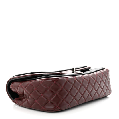Chanel Lambskin Quilted Classic Twist Flap Bag Black Bordeaux Black Bordeaux 4 of 11