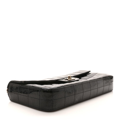 Chanel Patent Quilted East West Chocolate Bar Flap Black 4 of 11