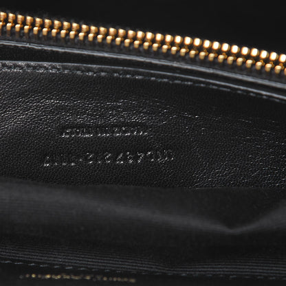 Saint Laurent Sheepskin Matelasse Chevron Monogram Large College Satchel Black 8 of 8