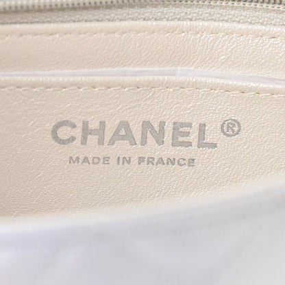 Chanel Metallic Goatskin Quilted Ombre Mini Rectangular Flap Grey Green 6 of 9
