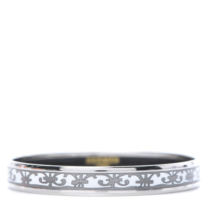 Hermes Enamel Printed Narrow Balcons Du Guadalquivir Bracelet 65 White 1 of 6