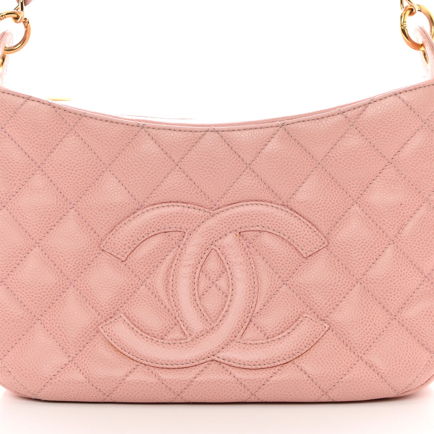 Caviar Quilted Timeless CC Shoulder Bag Pink