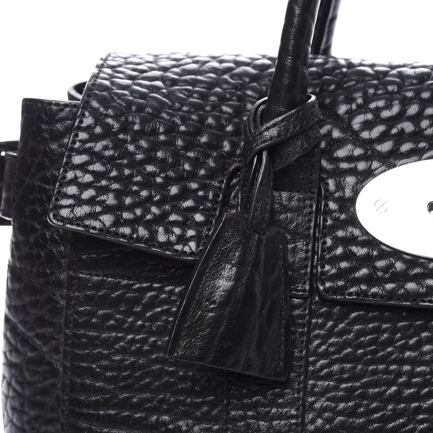 Shrunken Calfskin Mini Bayswater Buckle Black