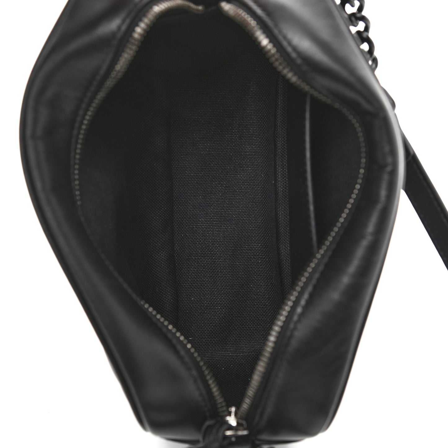 Calfskin Matelasse Monochrome Small GG Marmont Chain Shoulder Bag Black