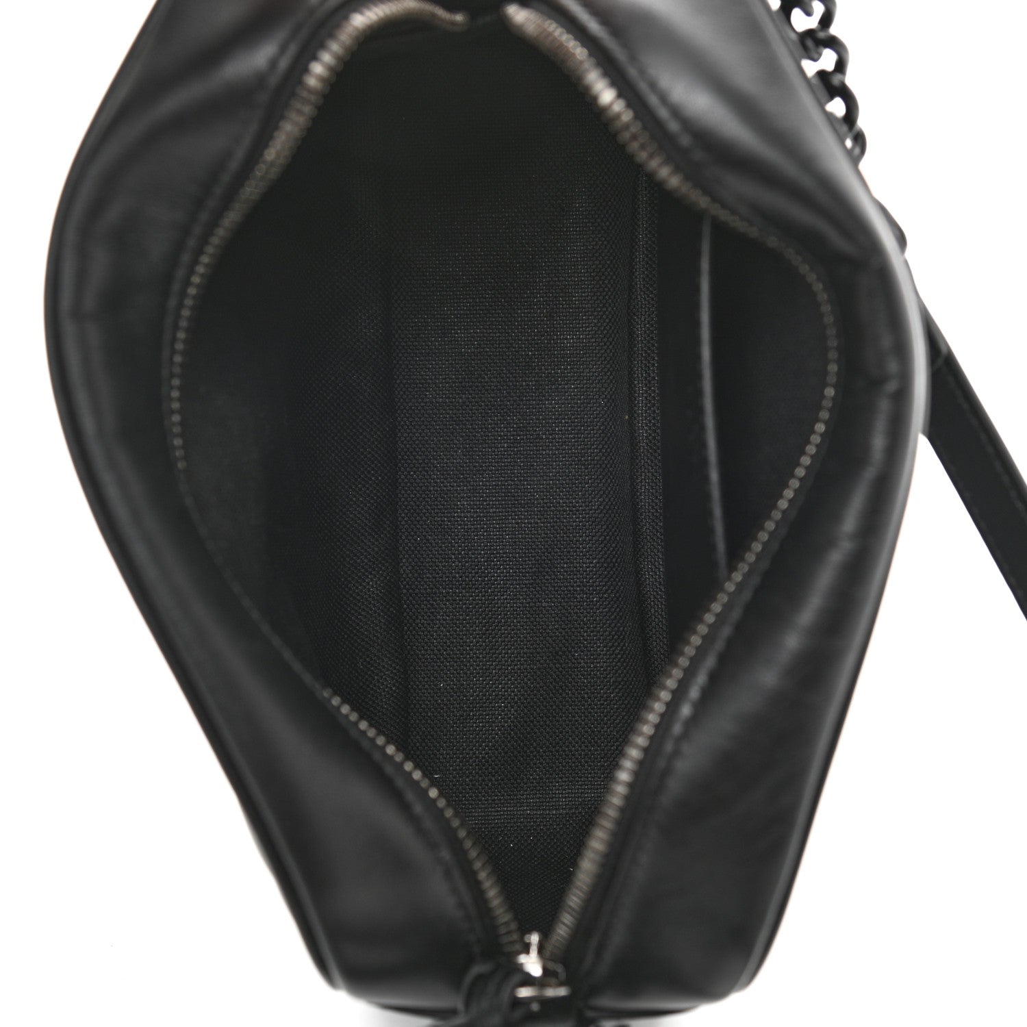 Gucci Calfskin Matelasse Monochrome Small GG Marmont Chain Shoulder Bag Black 4 of 10