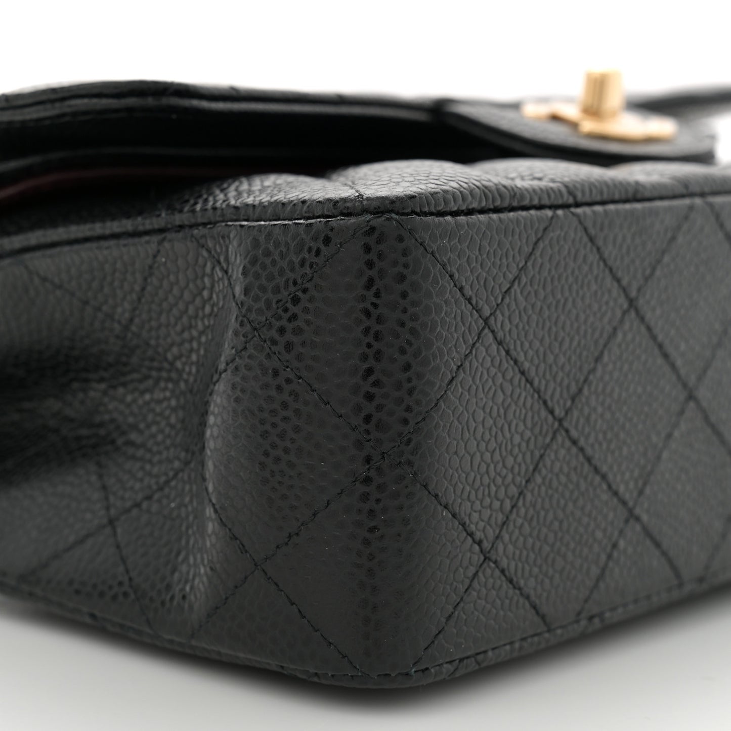 Caviar Quilted Small Double Flap Black