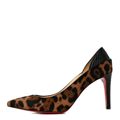 Christian Louboutin Pony Hair Leopard Maastricht 85 Pumps 38 Brown Black 1 of 9