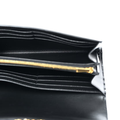 Celine Shiny Calfskin Long Triomphe Wallet Black 5 of 8