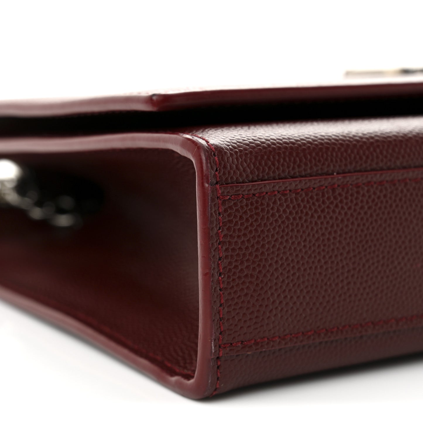 Grain De Poudre Medium Monogram Kate Satchel Dark Red