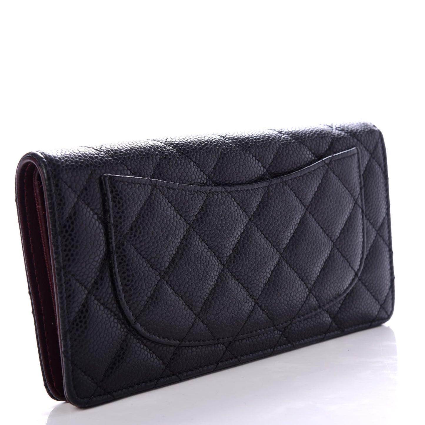 Caviar Quilted Yen Wallet Black