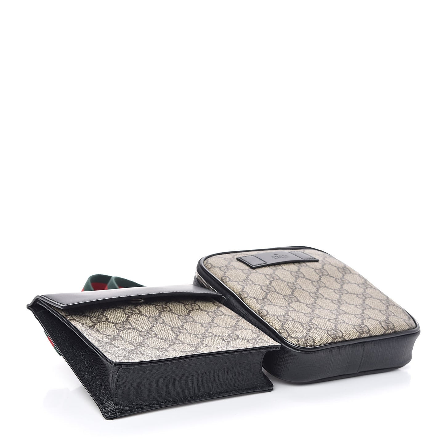 GG Supreme Monogram Web Belt Bag Black