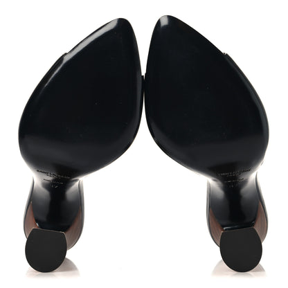 Saint Laurent Calfskin Gippy 105 Mule Sandals 37 Black 6 of 10