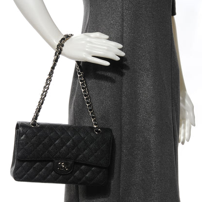 Chanel Caviar Quilted Medium Double Flap Black 2 of 8