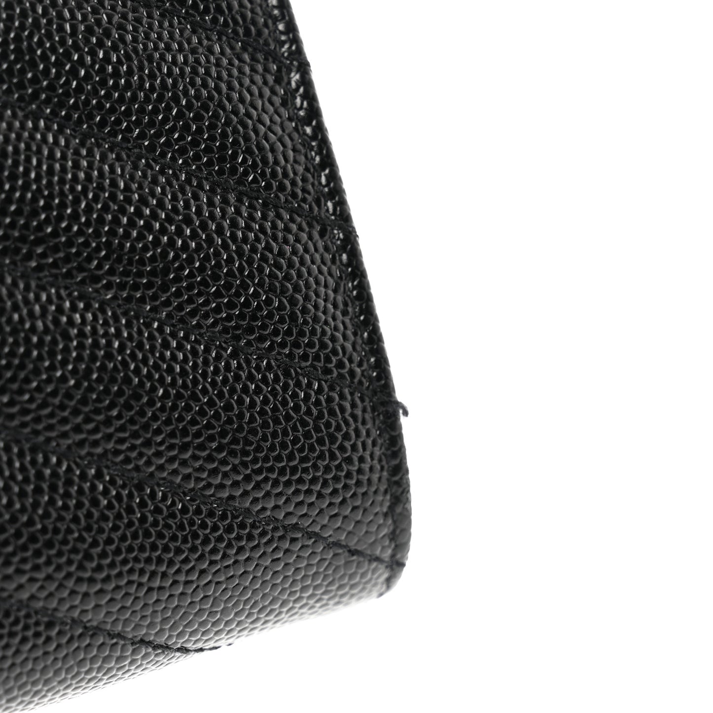 Grain De Poudre Matelasse Chevron Monogram Flap Wallet Black