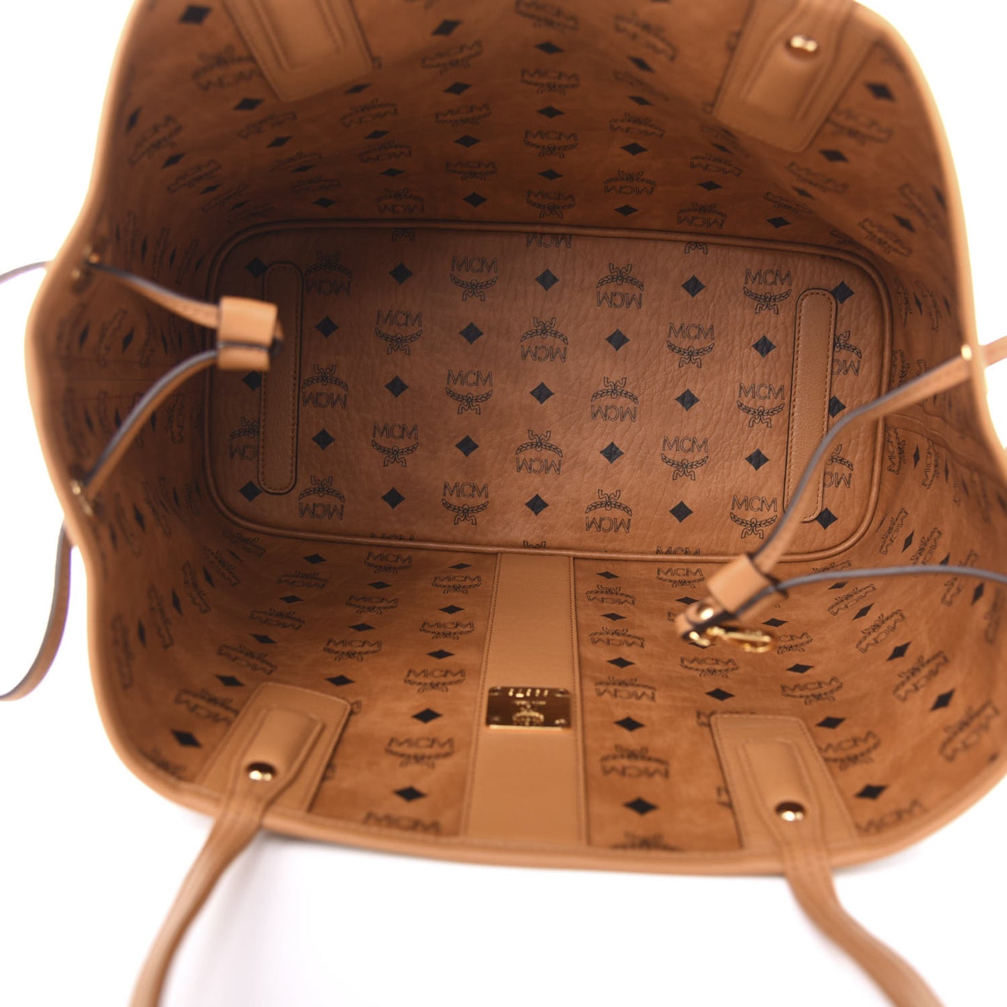 Visetos Medium Liz Reversible Shopper Tote Cognac