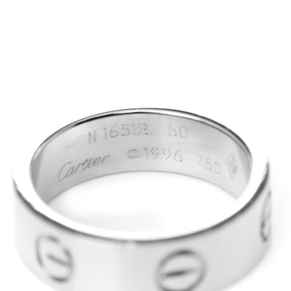 Cartier 18K White Gold 5.5mm LOVE Ring 50 5.25 4 of 4
