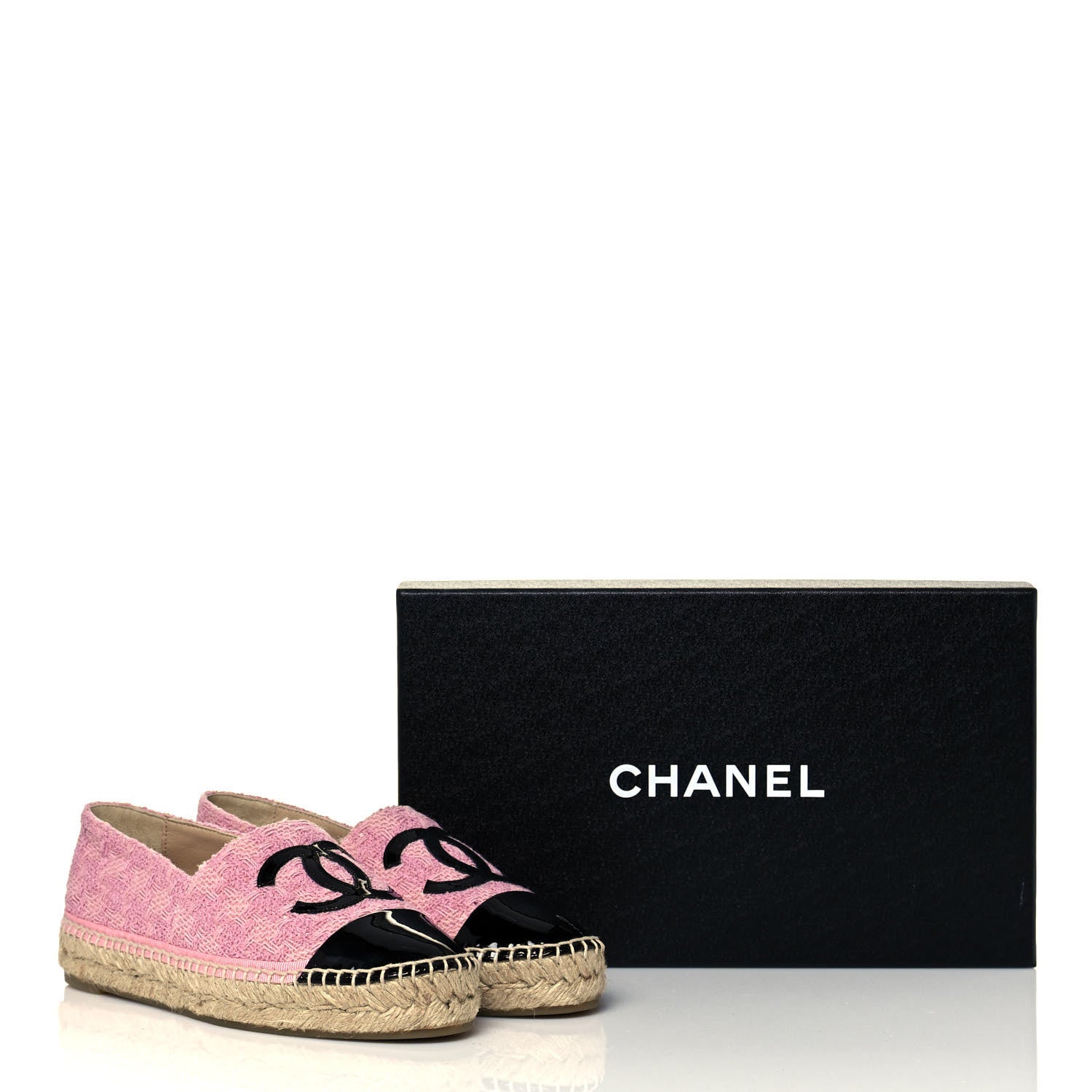 Chanel Linen CC Espadrilles 36 Pink Black 9 of 9