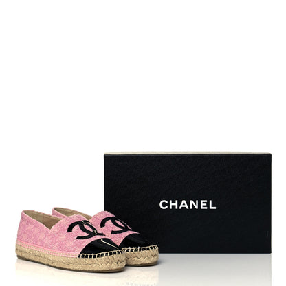 Chanel Linen CC Espadrilles 36 Pink Black 9 of 9