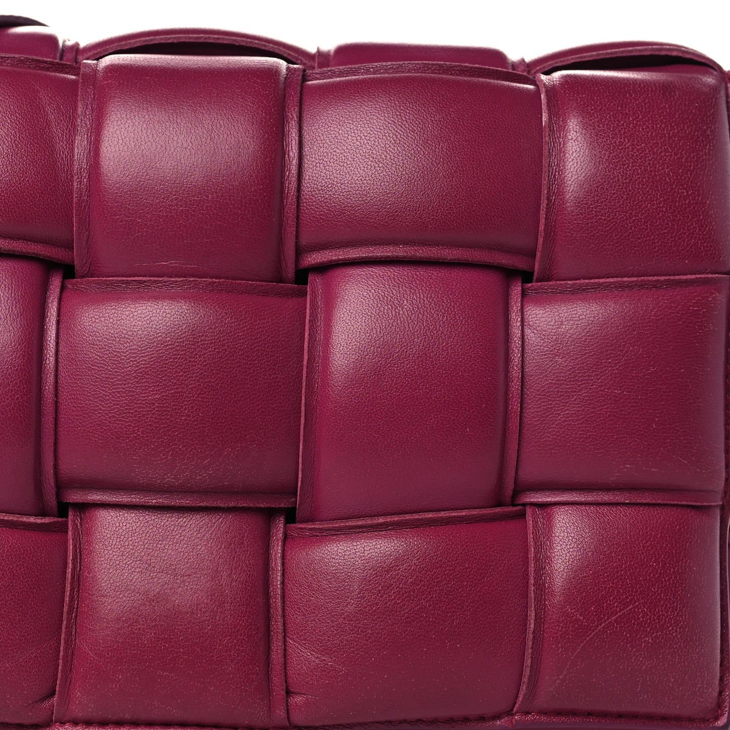 Nappa Maxi Intreccio Padded Cassette Crossbody Bag Cinnabar
