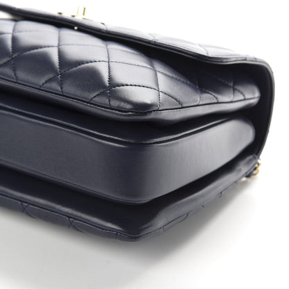 Chanel Lambskin Quilted Medium Trendy CC Flap Dual Handle Bag Navy Blue 7 of 10