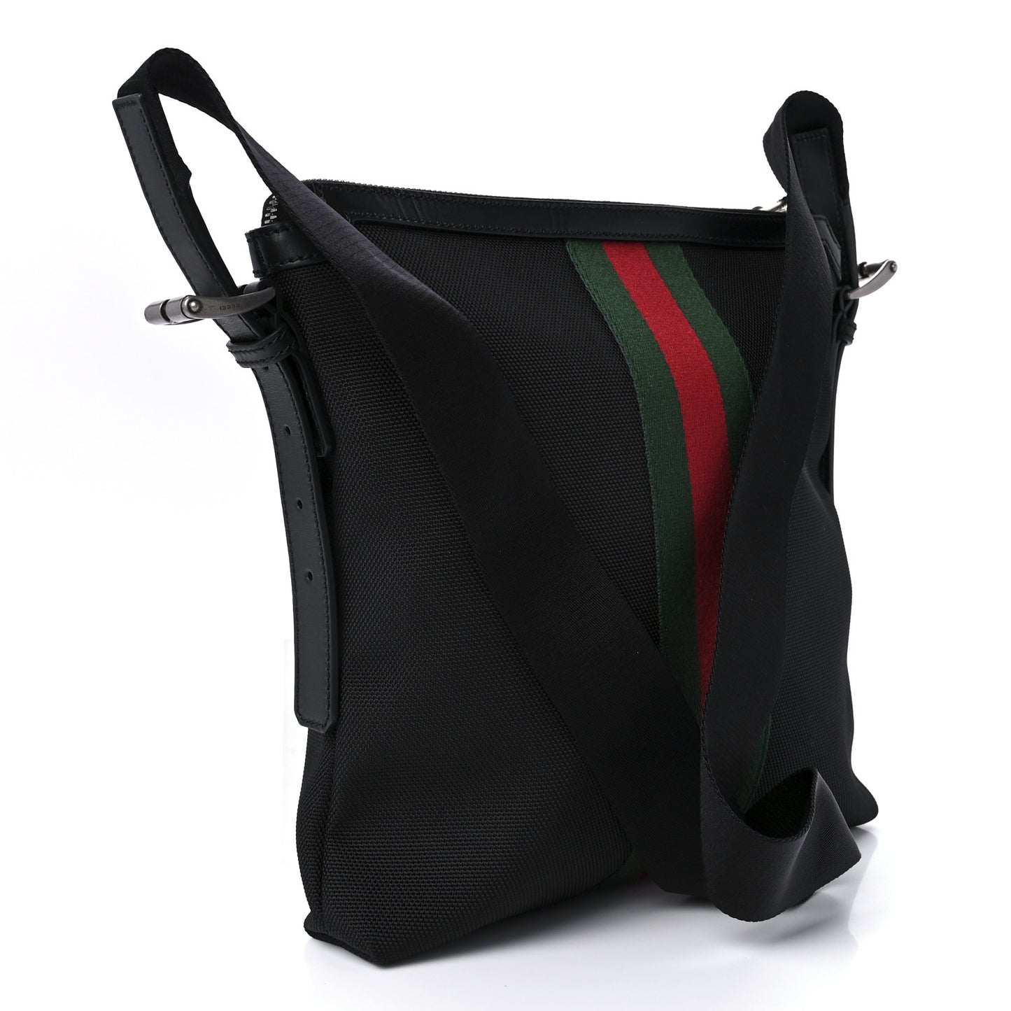 Techno Canvas Web Messenger Bag Black