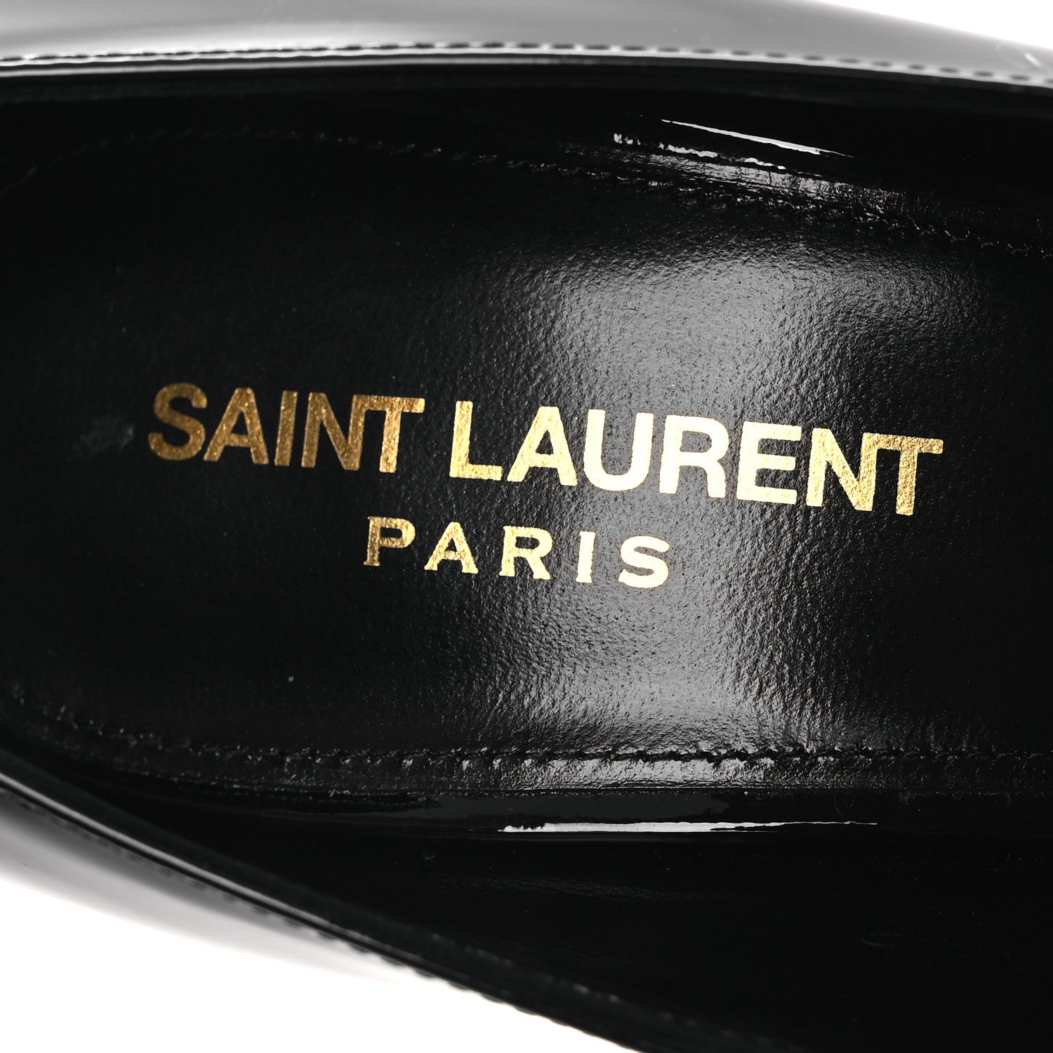 Saint Laurent Patent Opyum 110 Pumps 39 Black Gold 9 of 12
