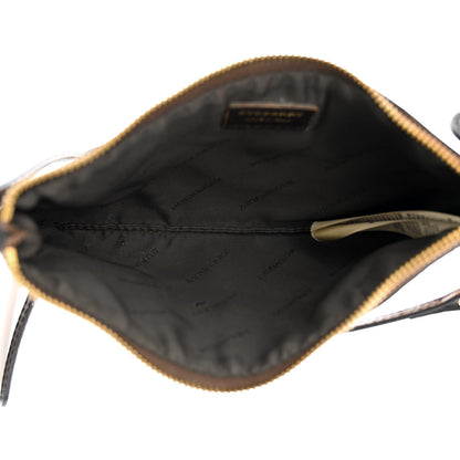 Burberry Haymarket Check Small Peyton Crossbody Clutch Bag Chocolate 5 of 17