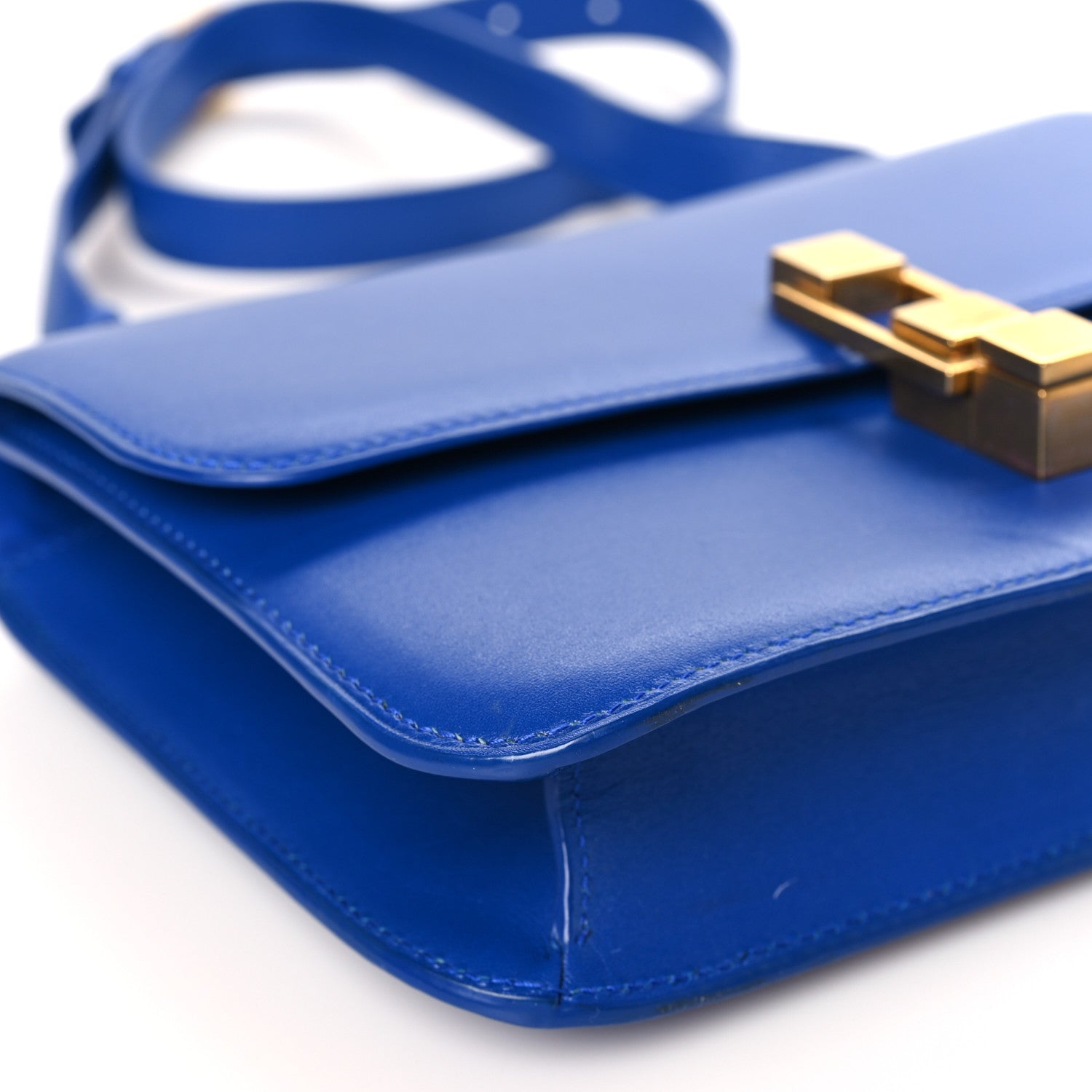 Saint Laurent Smooth Calfskin Carre Satchel Royal Blue 8 of 9