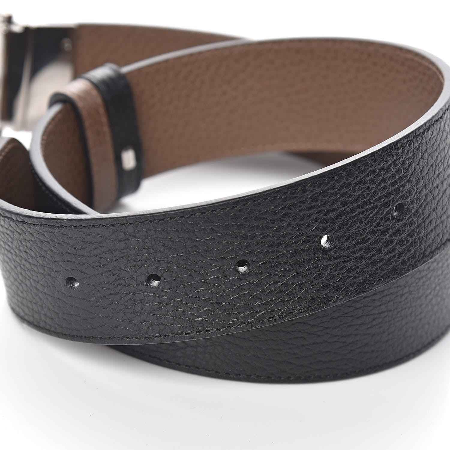 Gucci Calfskin 1973 Reversible Belt 80 32 Black Brown 4 of 7