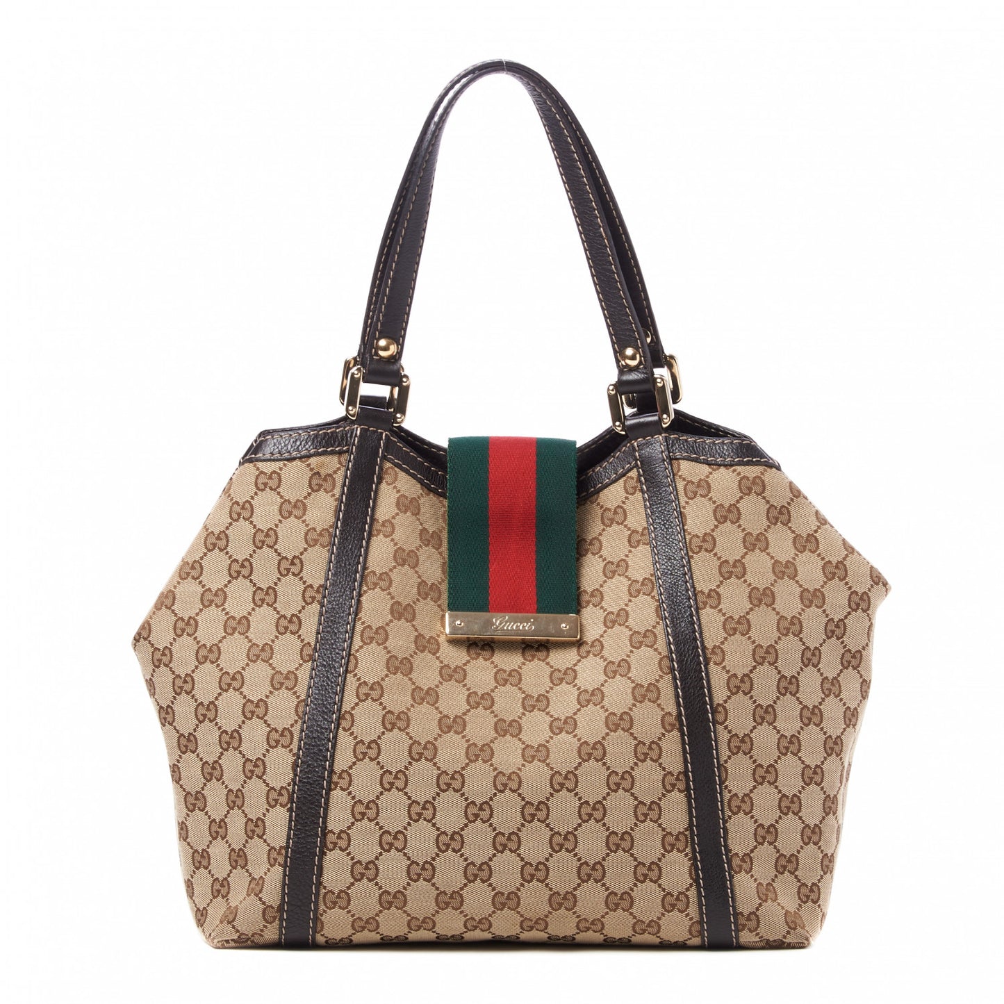 Monogram Medium New Ladies Web Tote Ebony