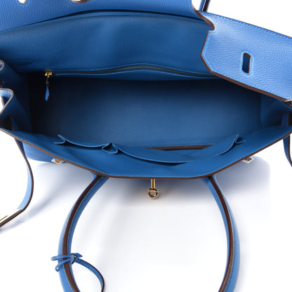 Hermes Togo JPG Shoulder Birkin II 42 Blue Izmir 5 of 11