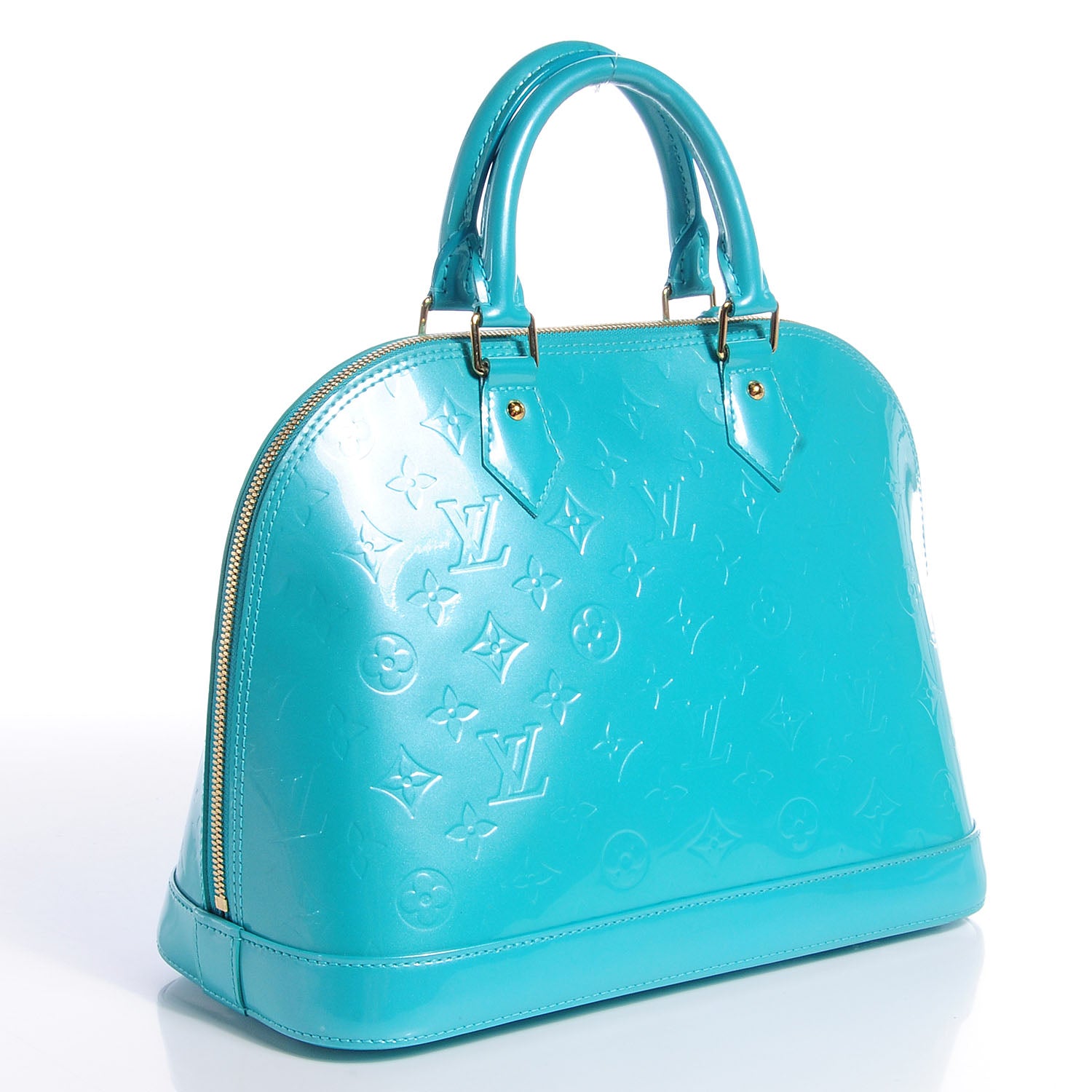 Louis Vuitton Vernis Alma PM Blue Lagon 4 of 15