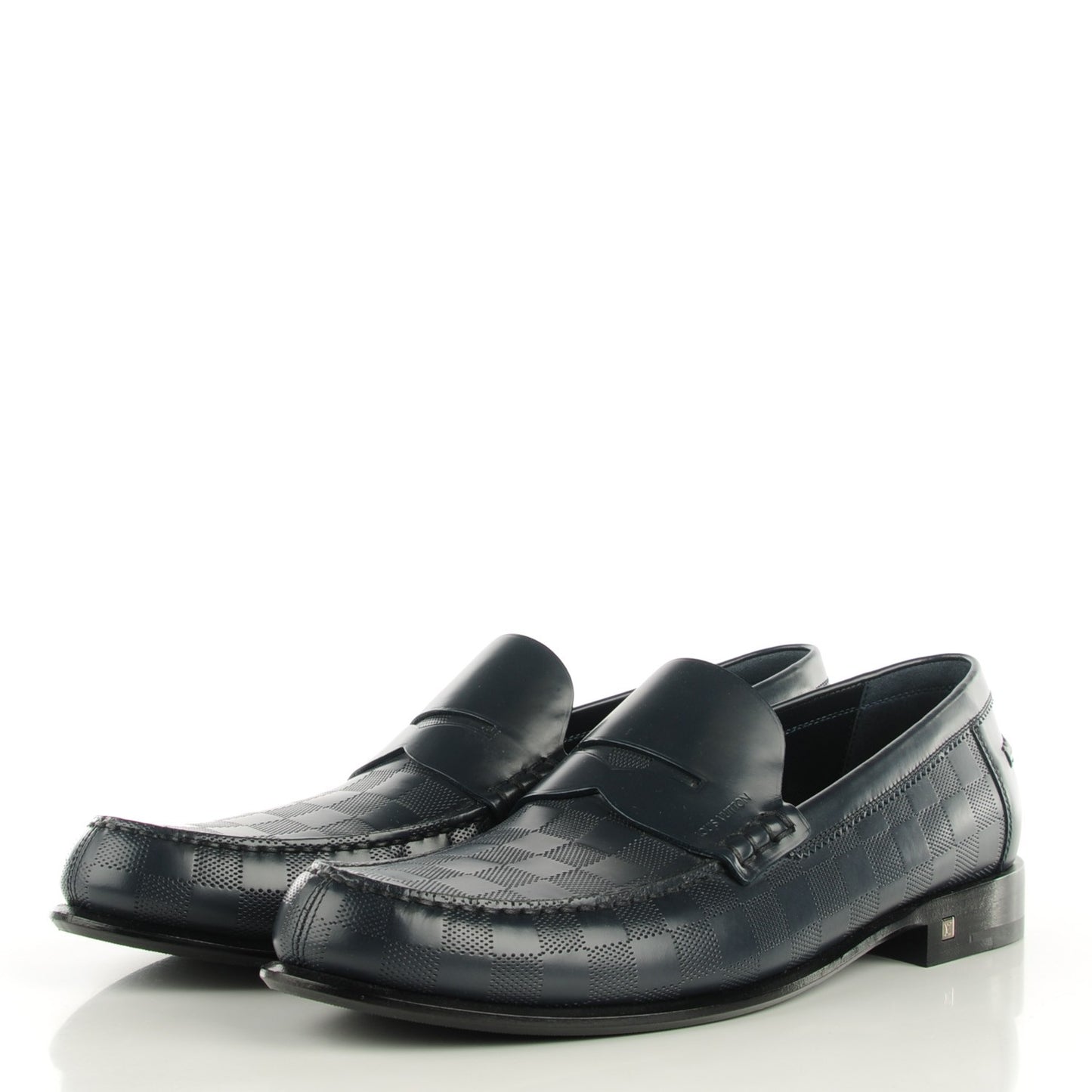 Mens Damier Infini Santiago Loafers 9.5 Cosmos