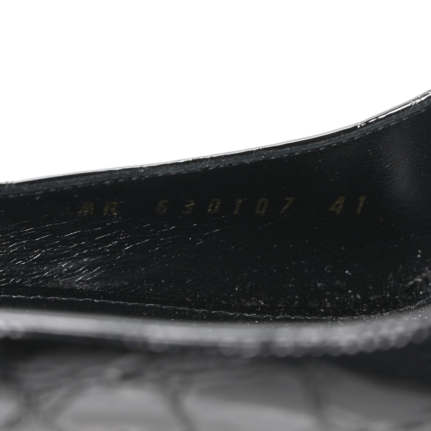 Patent Crocodile Embossed Opyum 110 Slingback 41 Black