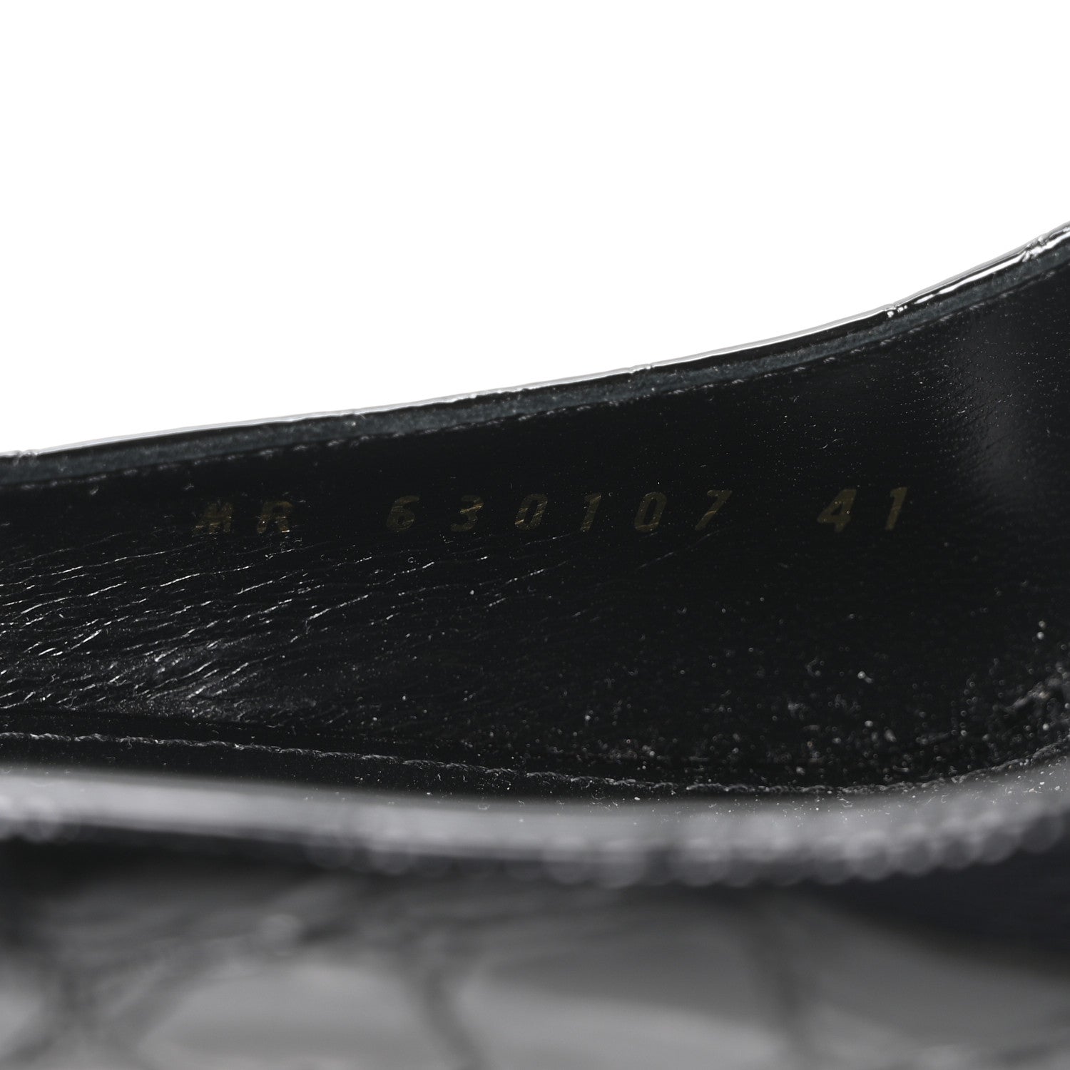 Saint Laurent Patent Crocodile Embossed Opyum 110 Slingback 41 Black 9 of 10