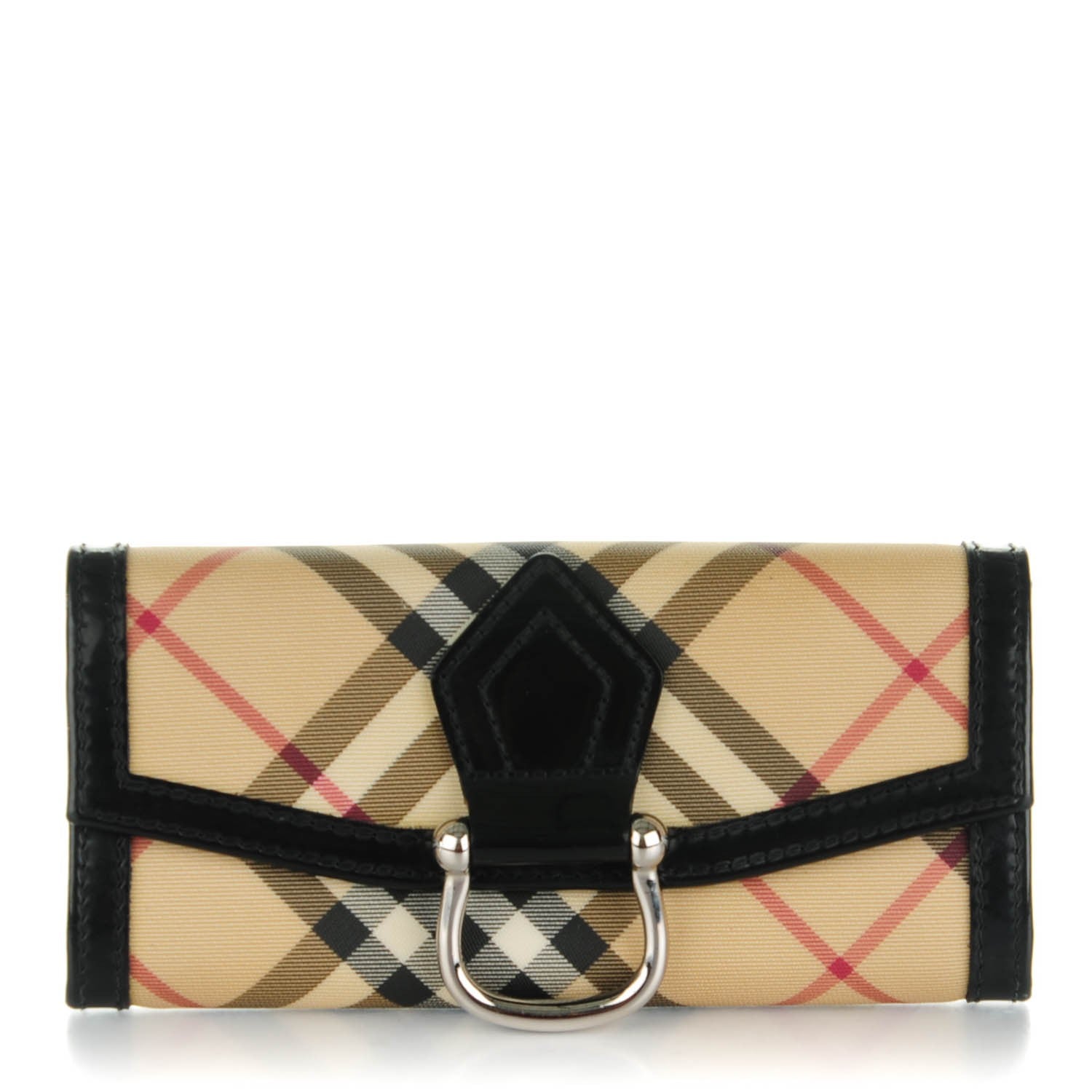 Burberry Nova Check Continental Wallet Black 1 of 8