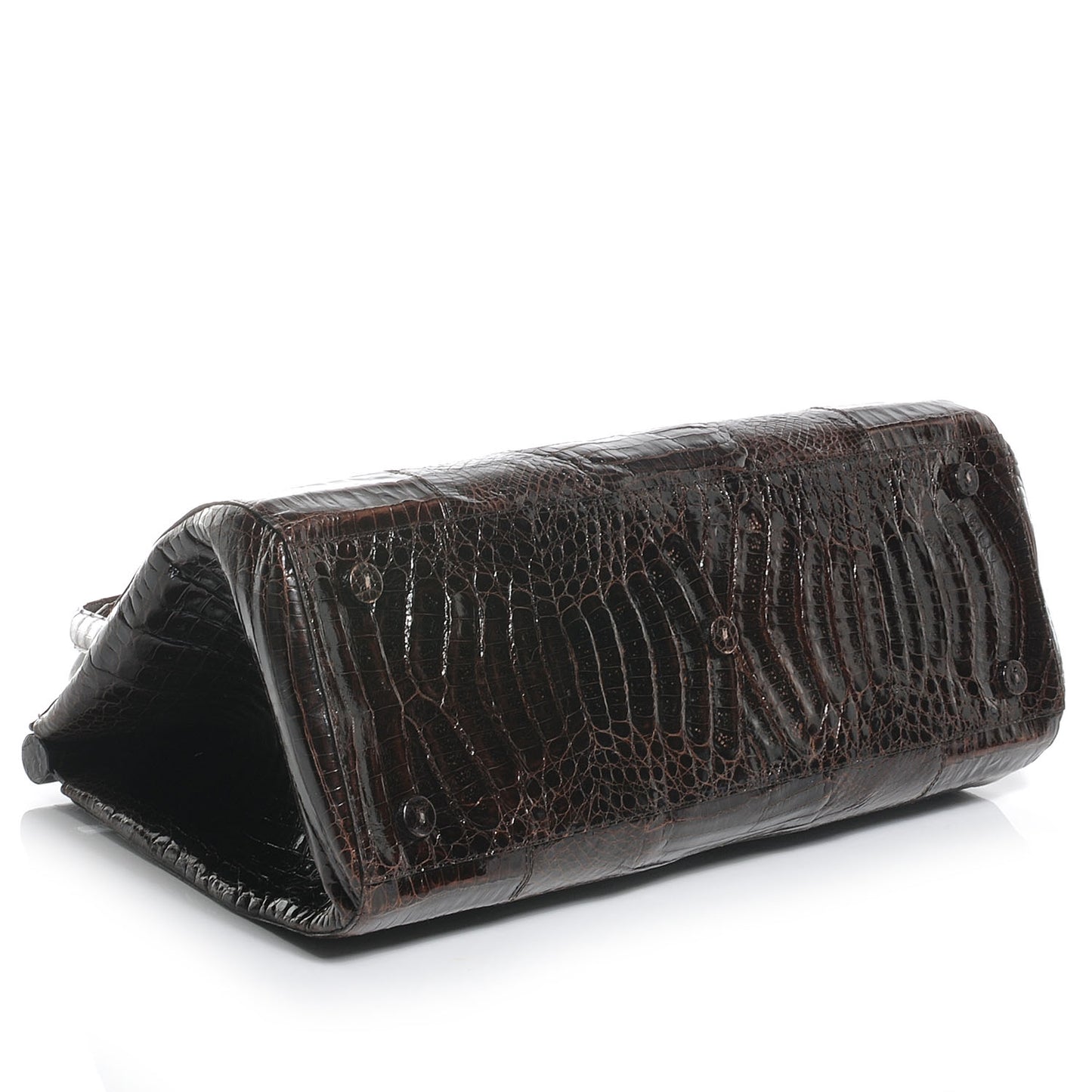 Crocodile Frame Bag Brown
