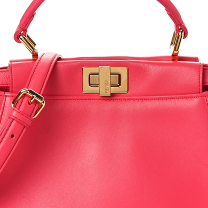 Fendi Nappa Stacked Bar Mini Peekaboo Iconic Satchel Lampone 7 of 9