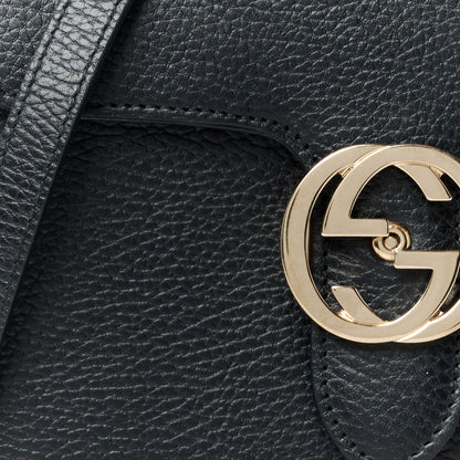 Gucci Dollar Calfskin Small Interlocking G Shoulder Bag Black 9 of 12