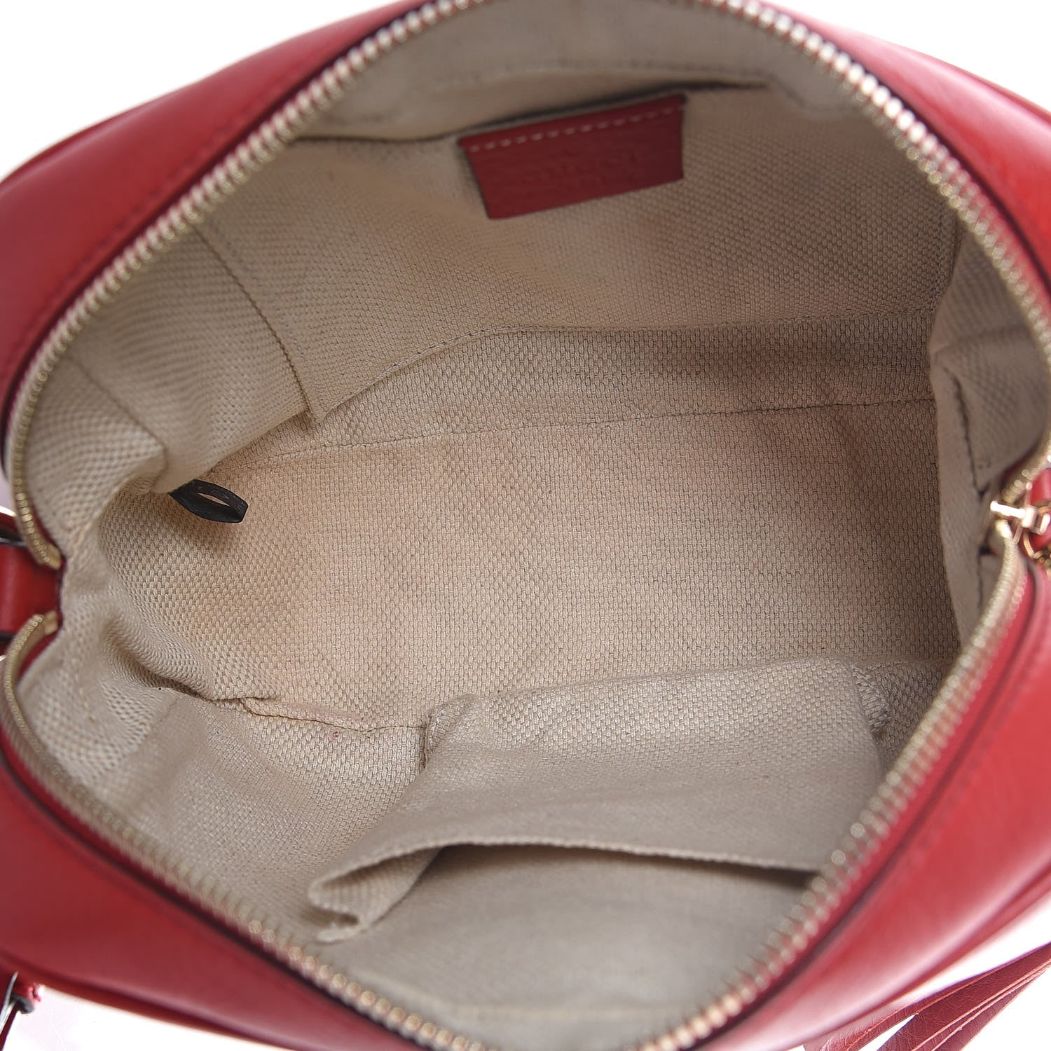 Gucci Pebbled Calfskin Small Soho Disco Bag Tabasco Red 5 of 12