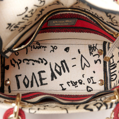 Christian Dior Canvas Medium DiorAmour Graffiti Lady D-Lite Latte 5 of 12