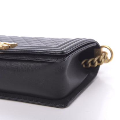 Chanel Caviar Quilted Medium Boy Flap Black 9 of 10