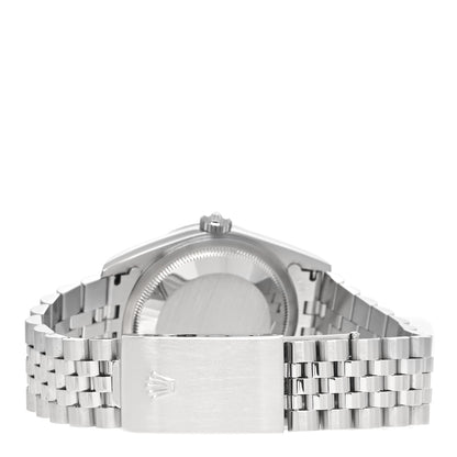 Rolex Stainless Steel 18K White Gold 36mm Oyster Perpetual Datejust Watch Silver 16234 3 of 4