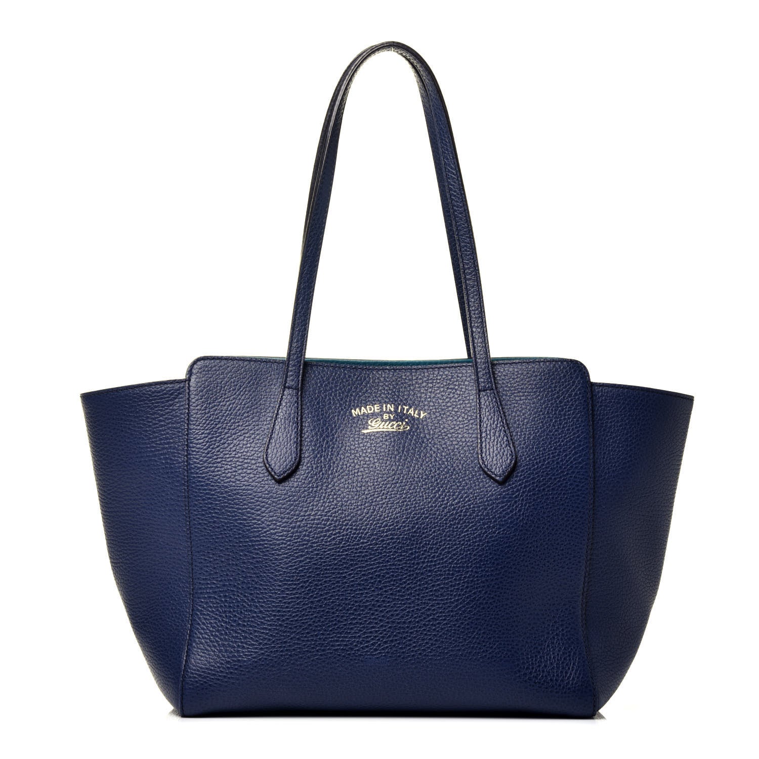 Gucci Dollar Calfskin Small Swing Tote Classic Marine Deep Cobalt 1 of 8
